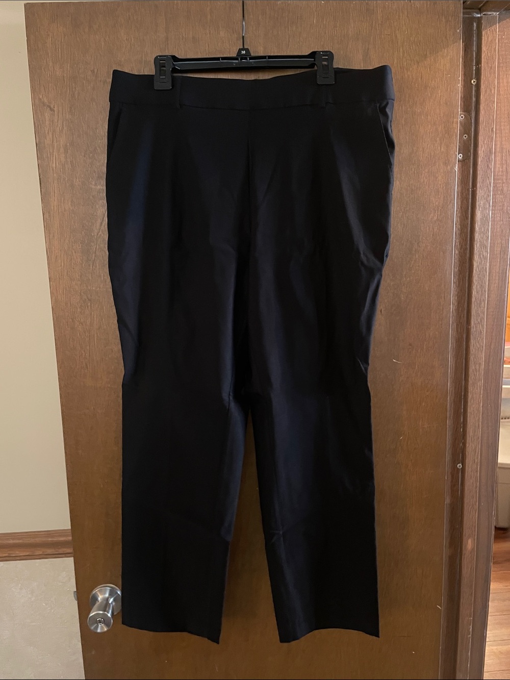 Rafaella Black Straight-Leg Trousers